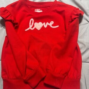 Kids Red Love Sweatshirt